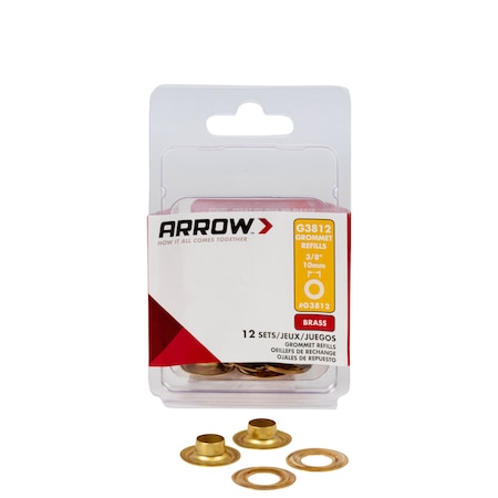 Arrow Fastener Grommet Refills 3/8", 12PK G3812
